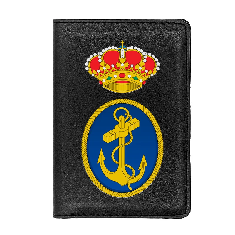 

Классическая обложка для паспорта с рисунком Armada Española, чехол для удостоверения личности и кредитных карт, дорожный Черный кожаный кошелек ...