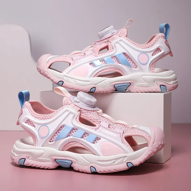 Детская обувь Jinjiang сандалии для девочек новинка 2024 летняя детская пляжная Baotou