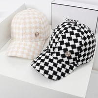 baseball cap sun hats for women checkerboard kpop designer hat plaid fashion adjustable caps 2022 new outdoor sport visor cap