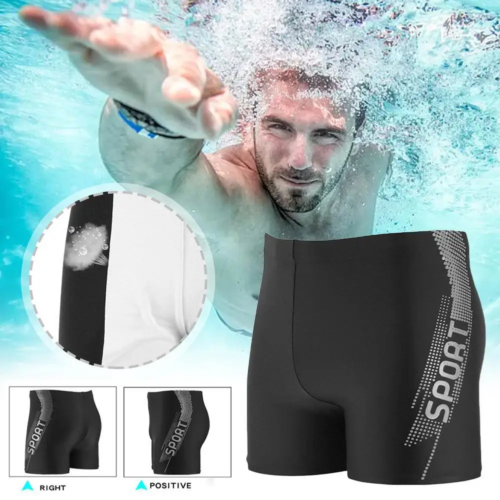 

Flat Angle Adult Swimming Trunks 5xl Enlarged Men's High Waisted Conservative Swimsuit Comfortable Secure Fit Stylish Versatile
