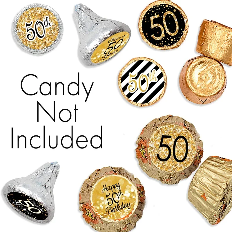 216 шт. бумажные наклейки Happy 30th 40th 50th 60th 70th 80th подарочная коробка на день рождения