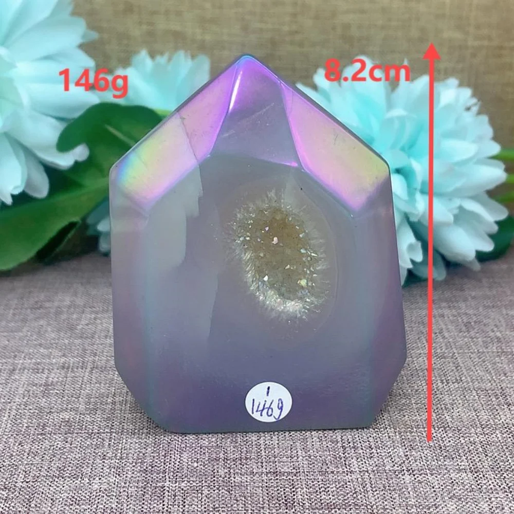 

Натуральный кварцевый гальванический агат, жеодная башня