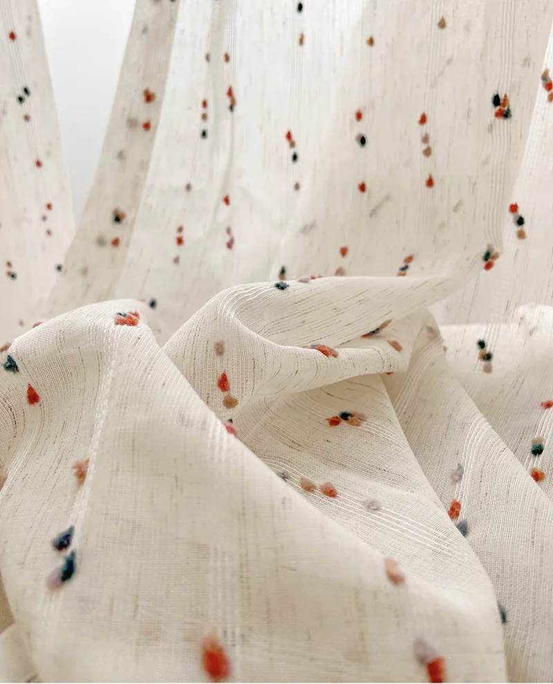 

Льняные шторы HANLU, прозрачные, радужные