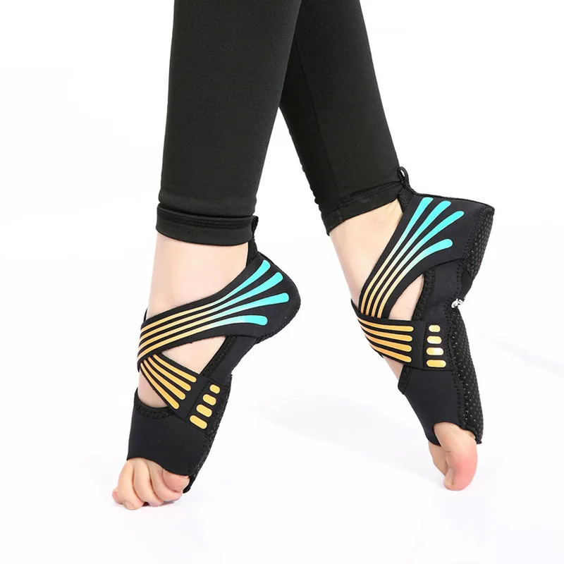 

Comfortable Anti-slip Indoor Fitness exercises Dance Pilates Socks Professional Yoga Sock Five Toe Backless Ballet Ladies Socks