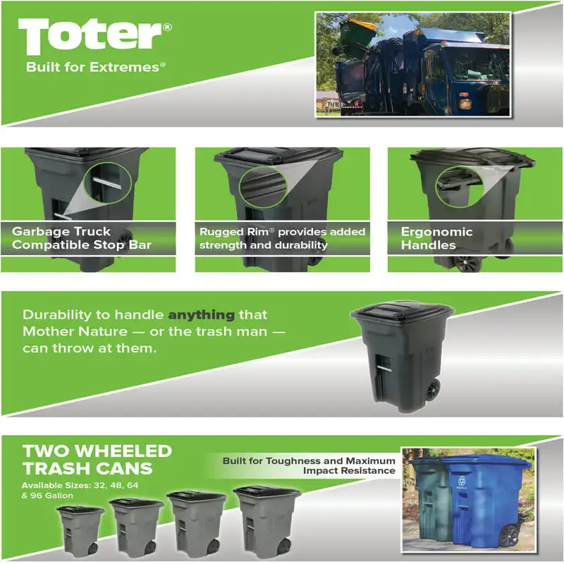 

Luxurious Black Garbage Can with Wheels, Lid and One-Gallon Capacity