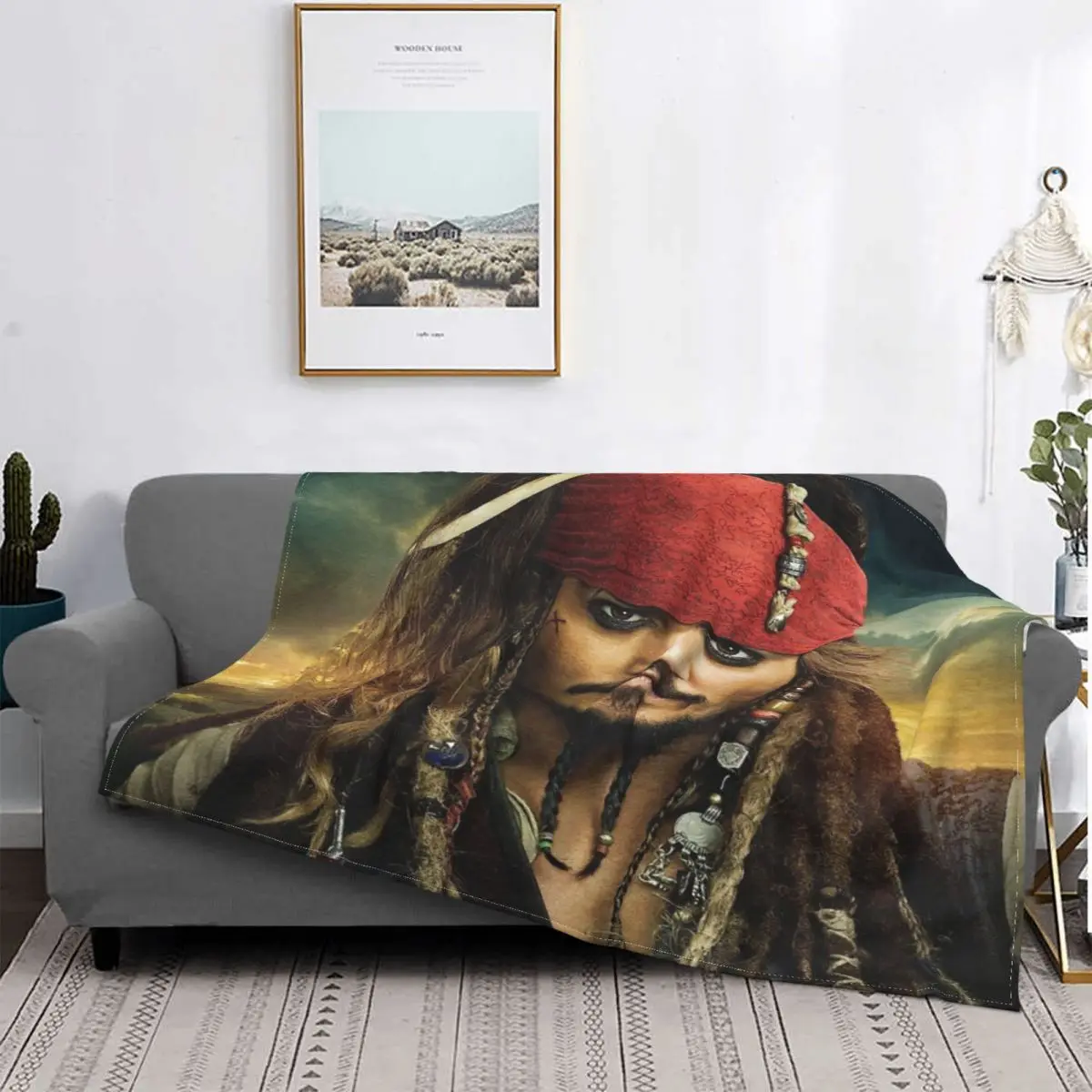 

Manta de Jack Sparrow для cama, edredones a cuadros, manta Thermal para sofada, toalla de playa de lujo