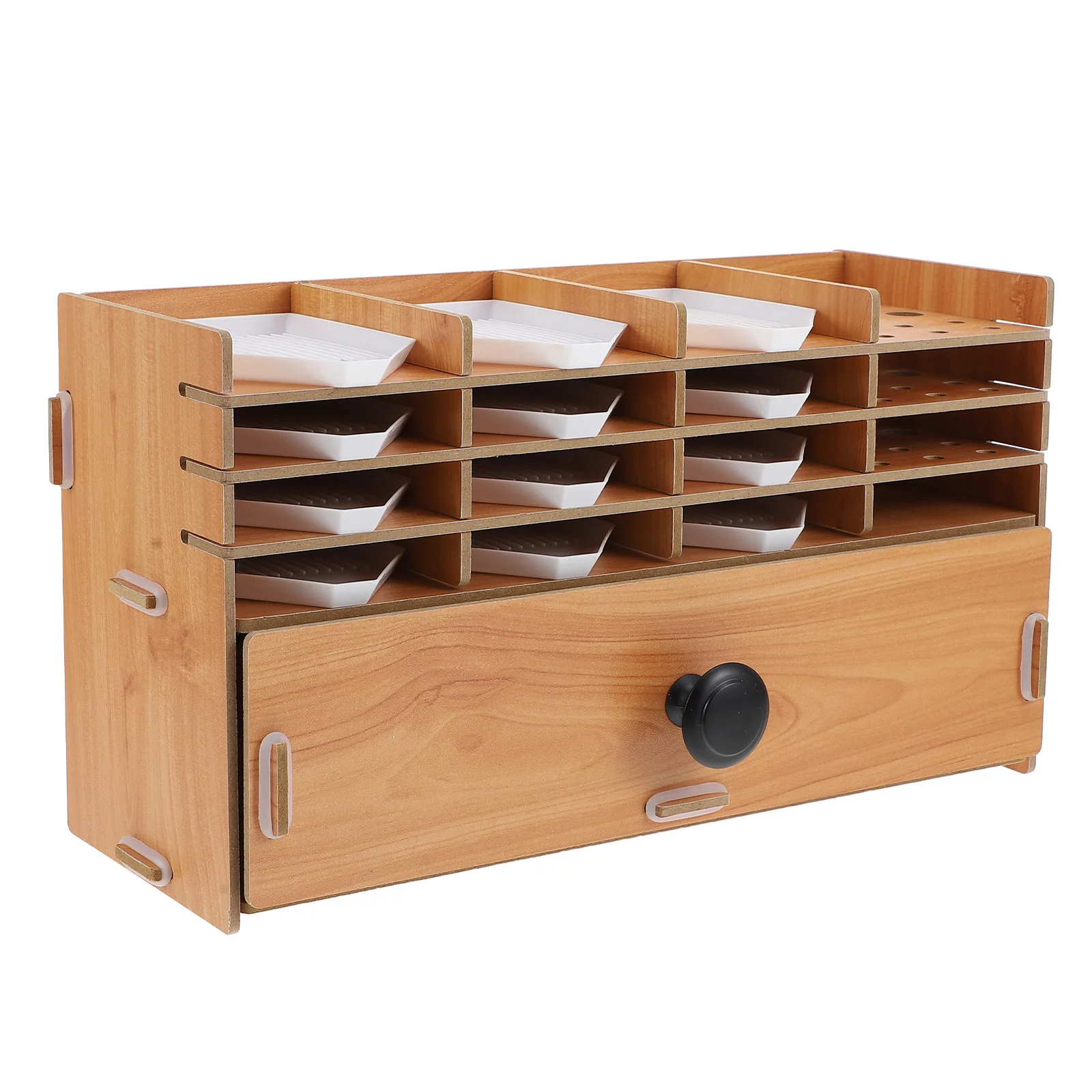 

1 Set Diamond Drawing Storage Drawer DIY Multi-layers Wood Drawer Storage Boxes