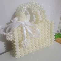 beaded pearl handicraft diy material bag homemade handbag leisure fashion retro woven han suit messenger bag female