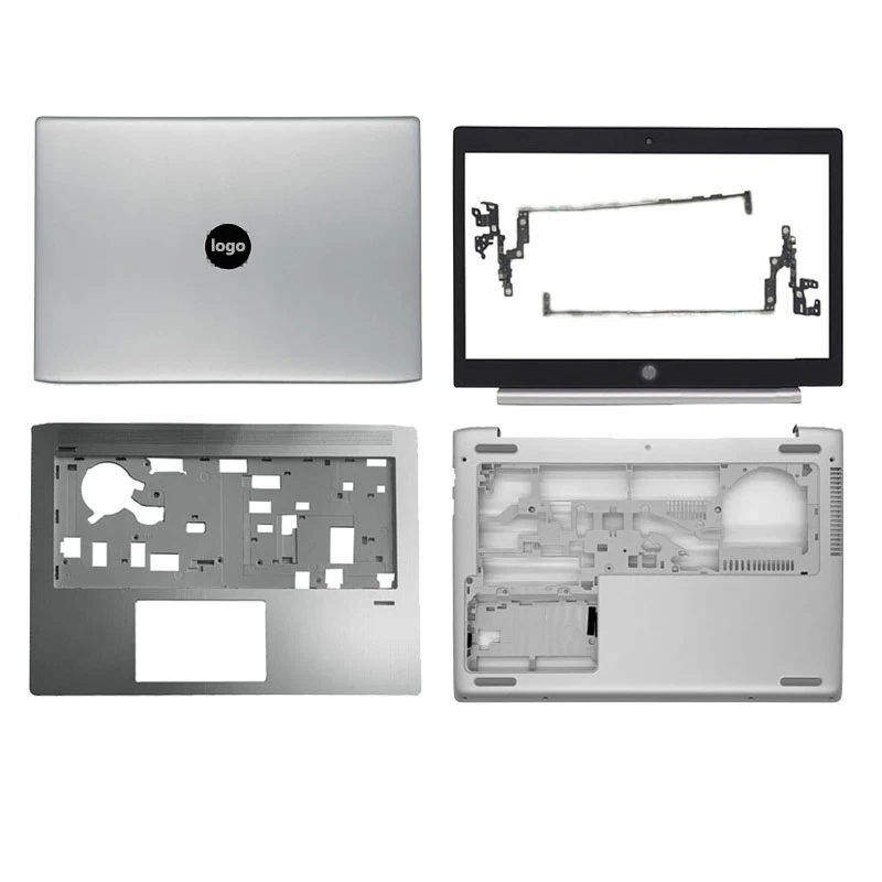 

NEW Laptop Case for HP ProBook 440 445 446 G5 HSN-Q04C LCD Back Cover/Front Bezel/Palmrest/Bottom Case/Hinges Top Housing Silver