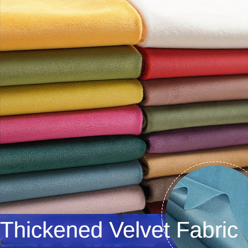 

Velvet Fabric Thickened By The Meter for Sofa Covers Tablecloth Curtains Dresses Sewing Plain Cloth Soft Drape Smooth Decorative