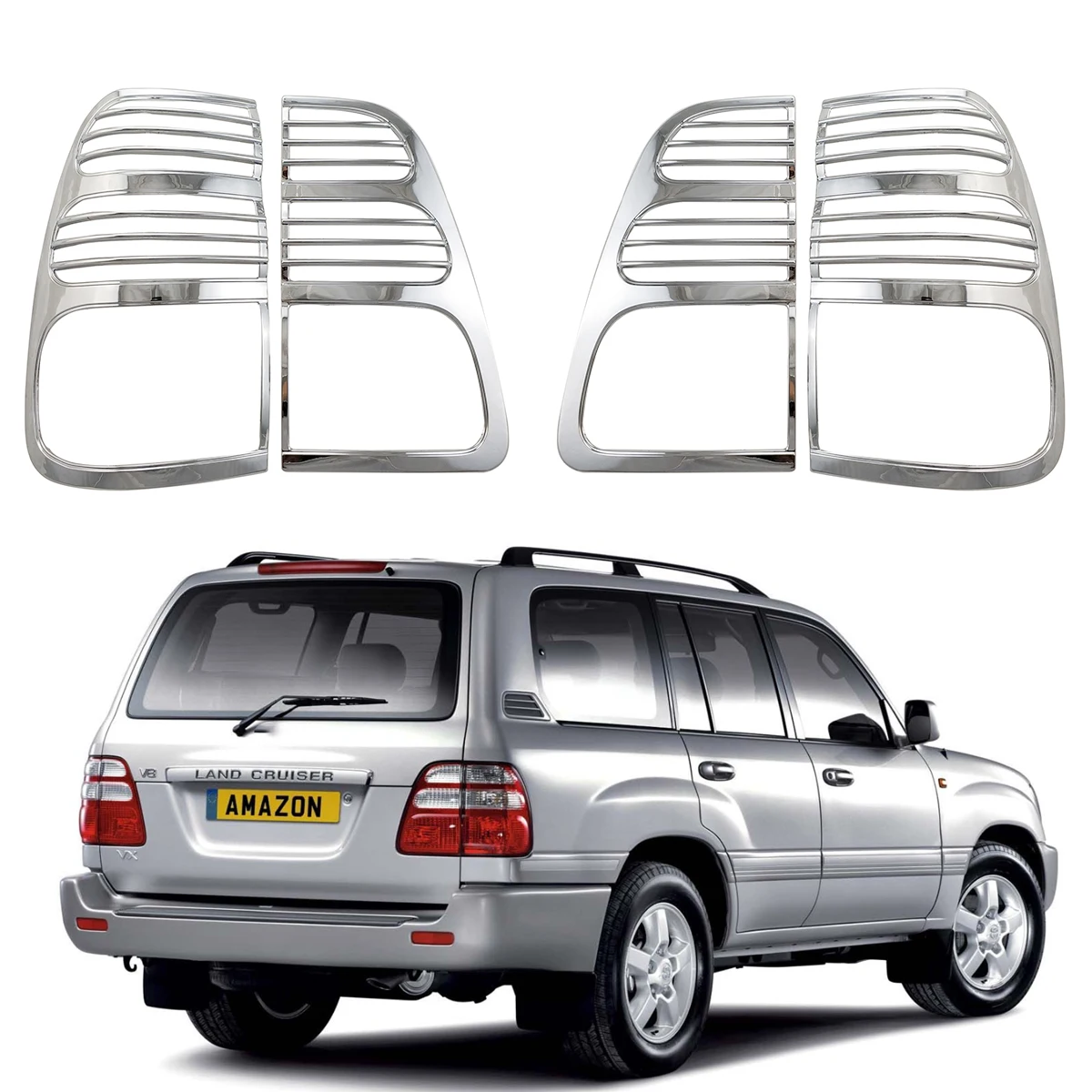 Хромированная накладка на заднюю фару для Toyota Land Cruiser LC100 FJ100 4700 1998 1999 2000 2001 2002 -2005