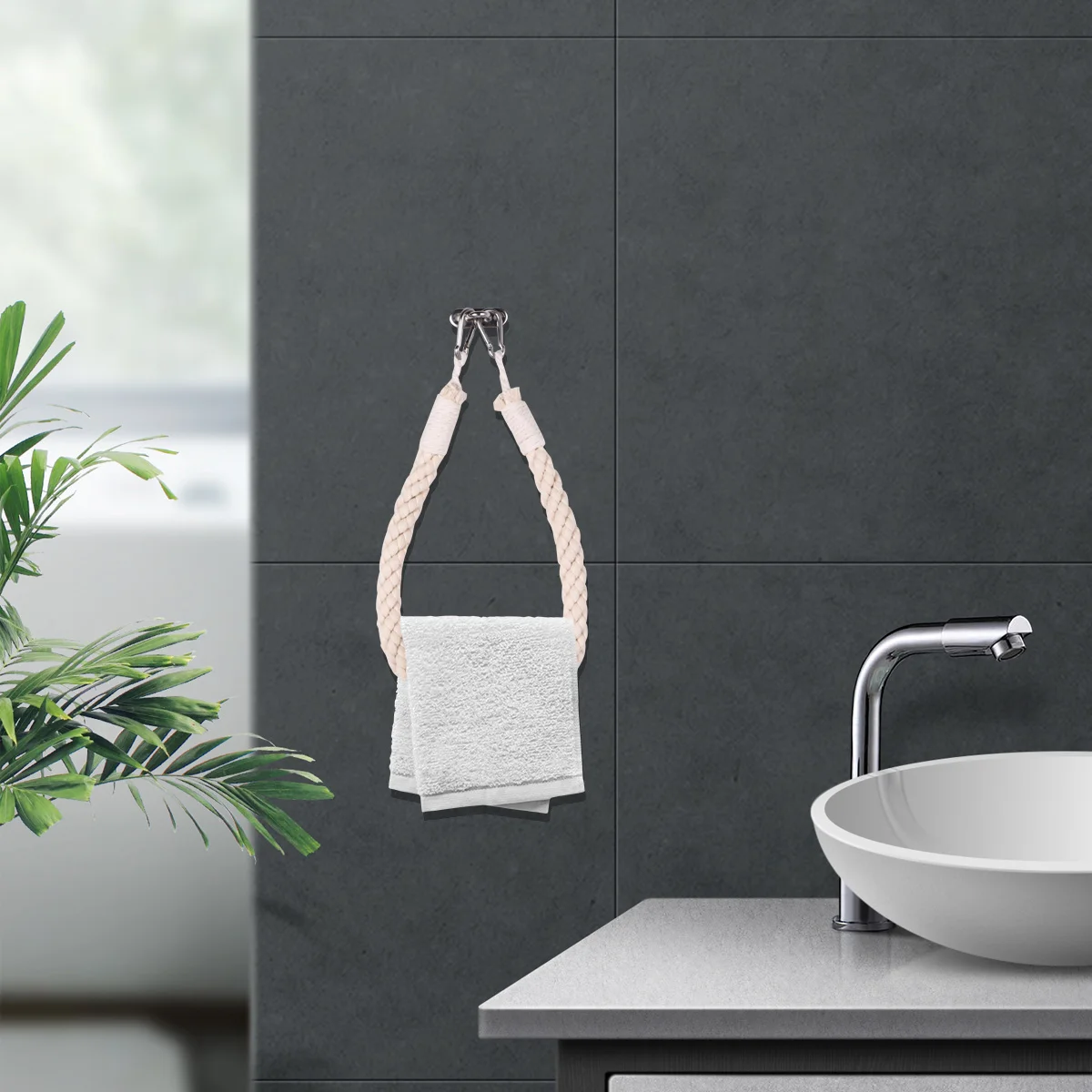 

Nautical Holder Towel Racks for Bathroom Paper Towel Holder for Bathroom Rope Towel Rack