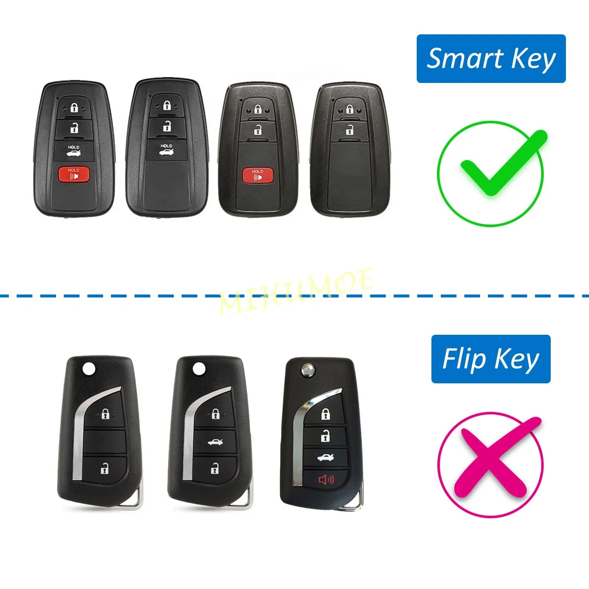 Для Toyota Highlander RAV4 Camry CHR Corolla Kluger Prius 4Runner Mirai 86 черный прозрачный брелок для ключей