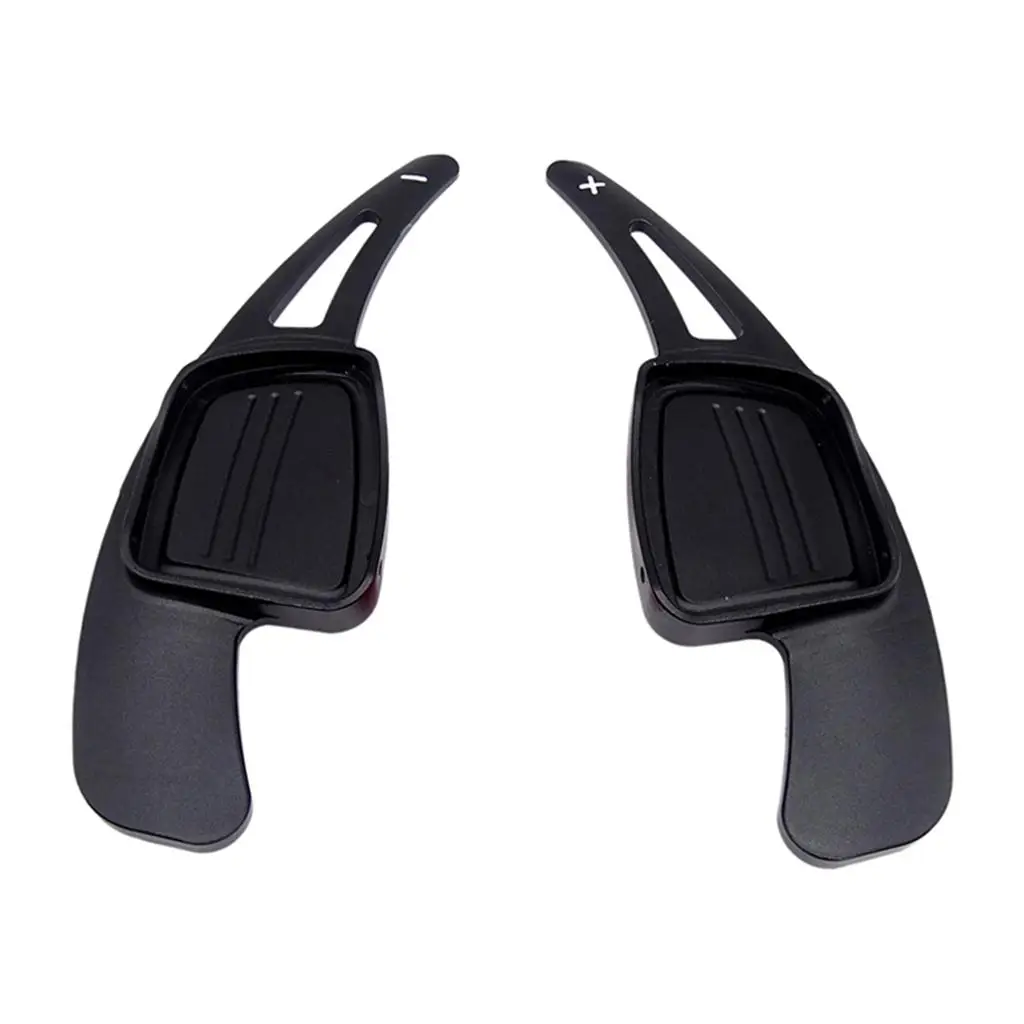 

2pcs Aluminum Alloy Steering Wheel Paddle er Extension 4 A5 7 S3 S4 TT TTS 2016-2017, Black(Left & Right)