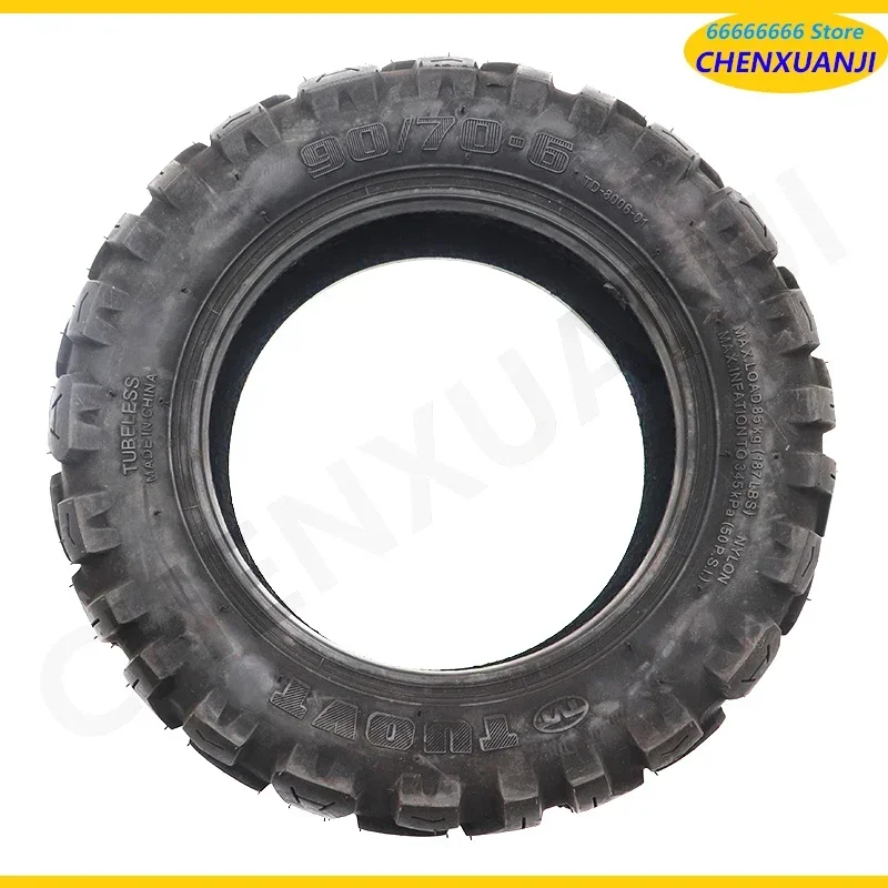 TUOVT 10-дюймовая бескамерная шина 90/70-6 внедорожная нескользящая