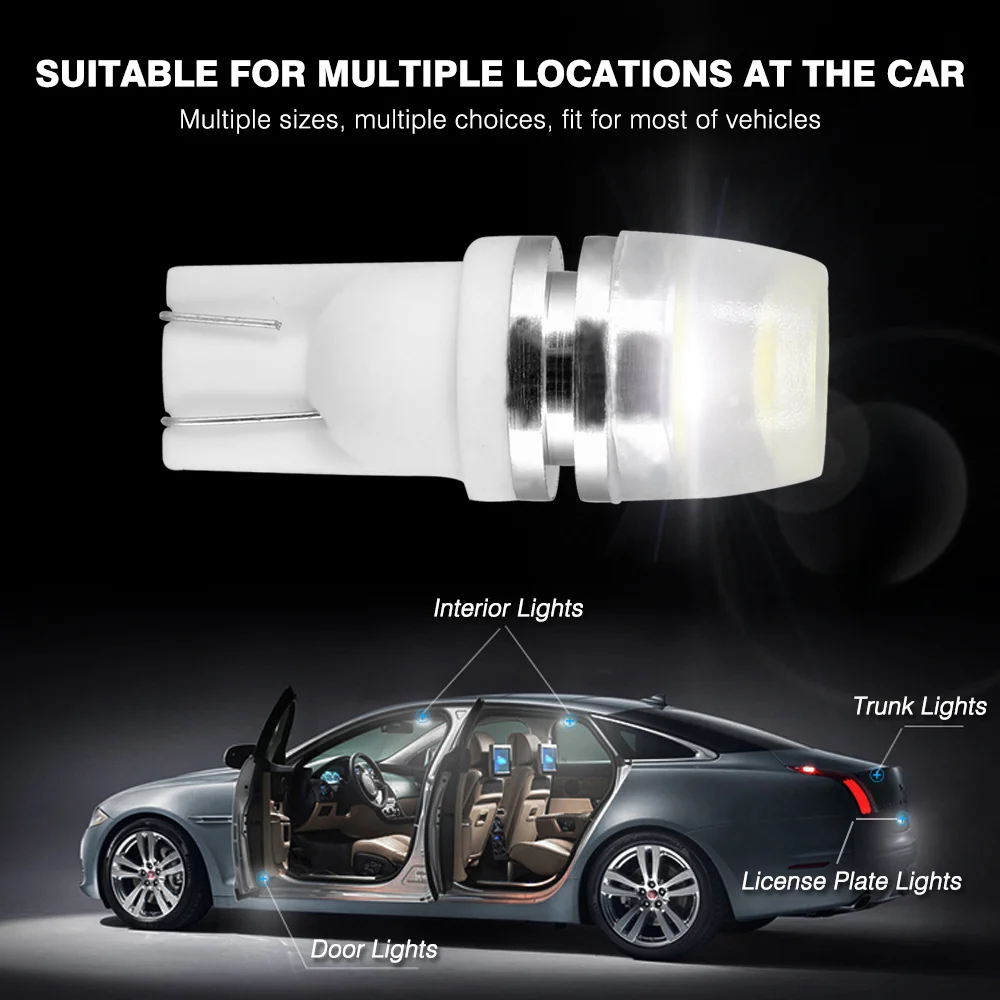 

Car LED Bulbs Canbus Signal Light W5W 6000K 12V Error Free White Yellow Red Wedge Interior Reading Lamp