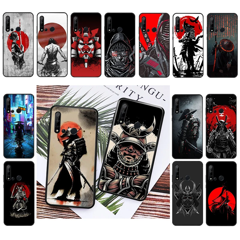 

Japanese Samurai Art Phone Case For Huawei P50 Pro P30 P40 Lite P40Pro P20 lite P10 Plus Mate 20 Pro Mate20 X