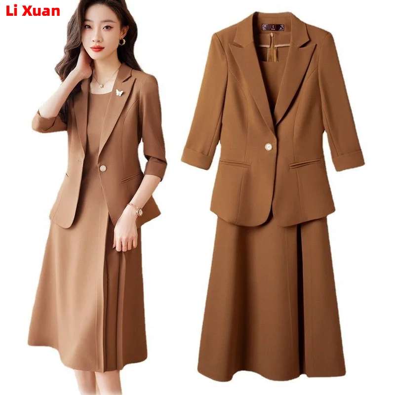 Autumn Women Dresss Suits with Tops and Dress Business Suits Fashion Styles OL Ladies Office Work Wear Professional Blazers Set