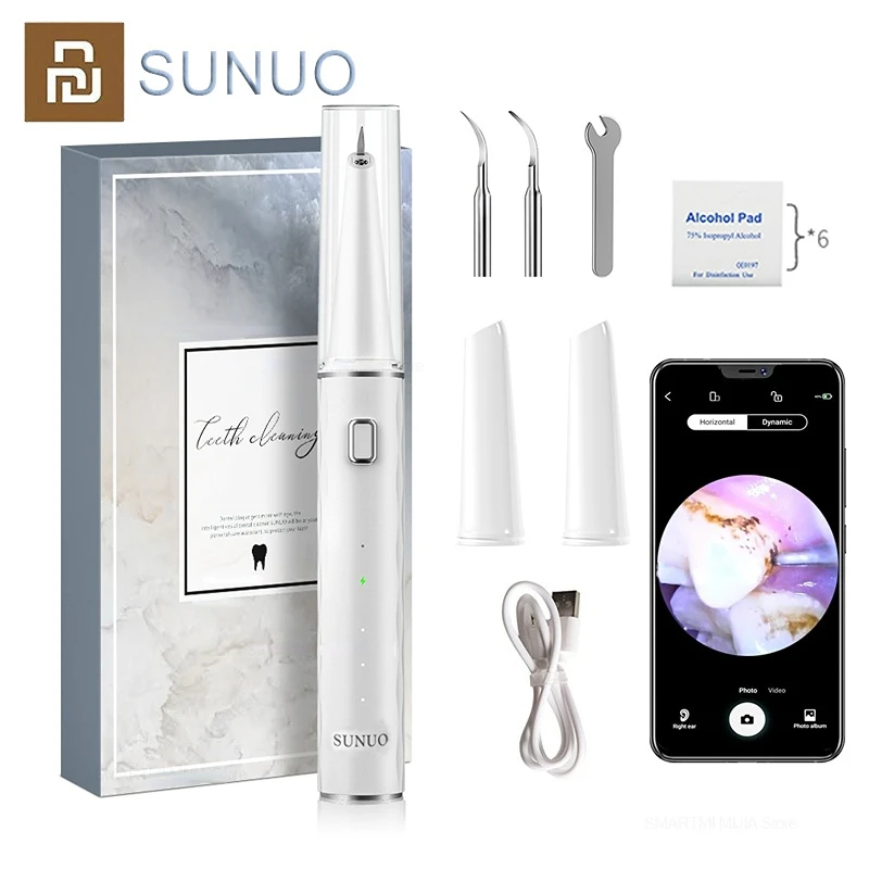 

Youpin SUNUO T12 Pro Visual Ultrasonic Dental Scaler Sonic Calculus Oral Teeth Tooth Tartar Cleaner Electric Oral Irrigator