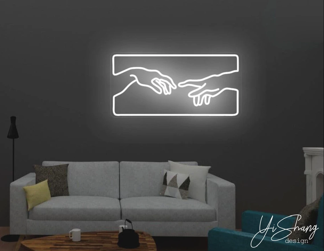 Световая настенная декоративная вывеска LED Neon с крюком PULL на заказ "Животные" для спальни в стиле Аниме.