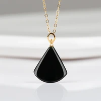 hot selling natural hand carve jade black jade skirt necklace pendant fashion jewelry accessories men women luck gifts