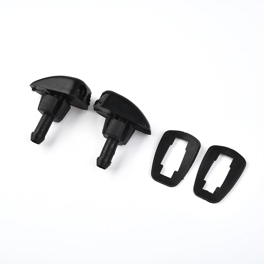 

Plastic 2X 2pcs Washer Jet Jets Washer Nozzle ABS ABS Plastic Black For 106 205 306 206 506 Front Windshield Fashion