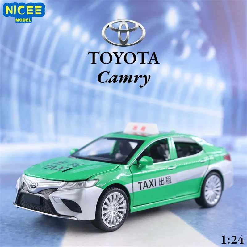 

Nicce 1:24 Toyota Camry taxi High Simulation Diecast Metal Alloy Model car Sound Light Pull Back Collection Kids Toy Gifts A641