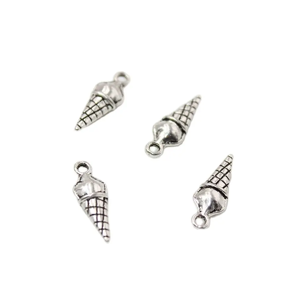 30 шт.-21x7 мм античный серебряный тональный кулон в виде мороженого для