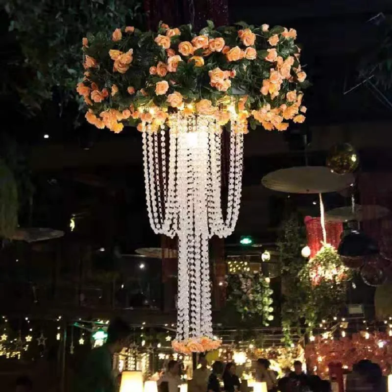 

LED pendant lamp modern luxury Crystal Tassel Chain Simulation Romantic Theme Music Pub Restaurant Shop hang Light