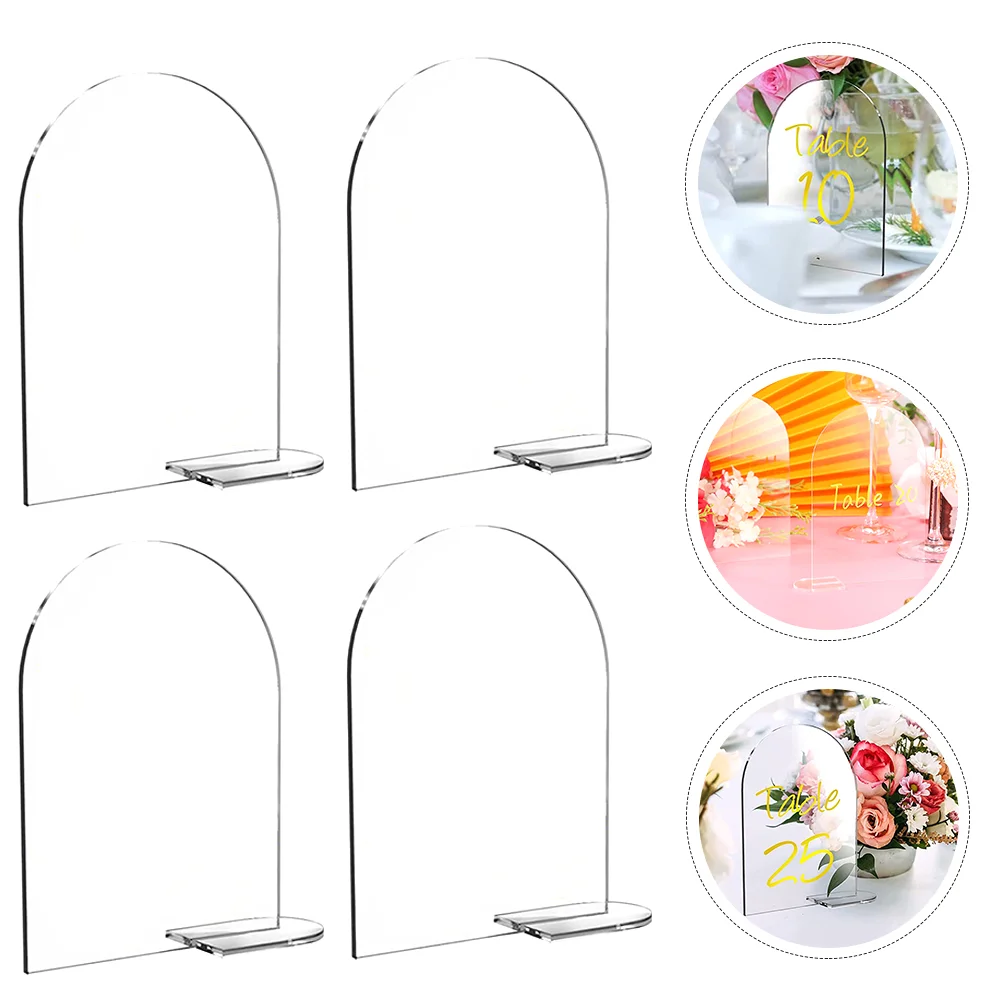 

Signs Acrylic Wedding Table Sign Number Reserved Diy Resistant Wear Blank Stand Decorative Arch Chair Party Numbers Reusable