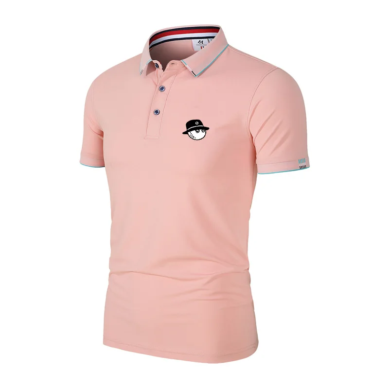 

Summer Men's Golf Shirt Sports Short Sleeved Lapel Polo T Shirt Casual Business Male Golf Clothing Quick Dry Breathable Men Tops