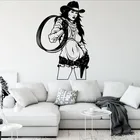 АМЕРИКАНСКИЙ ЗАПАД Cowgirl наклейки на стену, красивые сексуальные девушки, ковбойский клуб, украшение для комнаты для девочек, подарок, виниловые наклейки