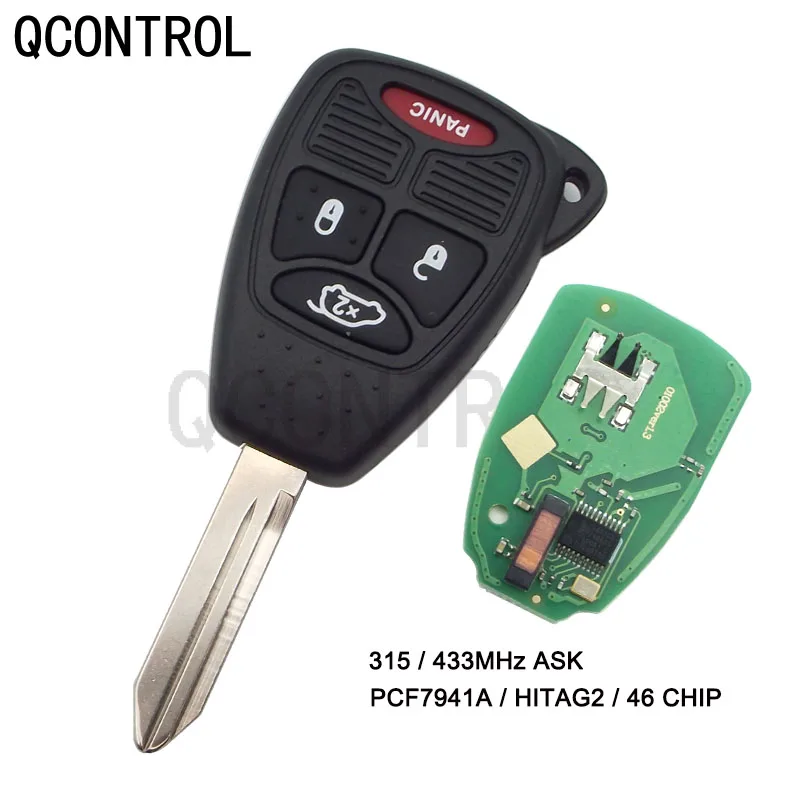 

QCONTROL 315 МГц/433 МГц Автомобильный Дистанционный ключ для Chrysler Sebring Pacifica 200 300 Aspen PT Cruiser Town & Country Door Lock Con