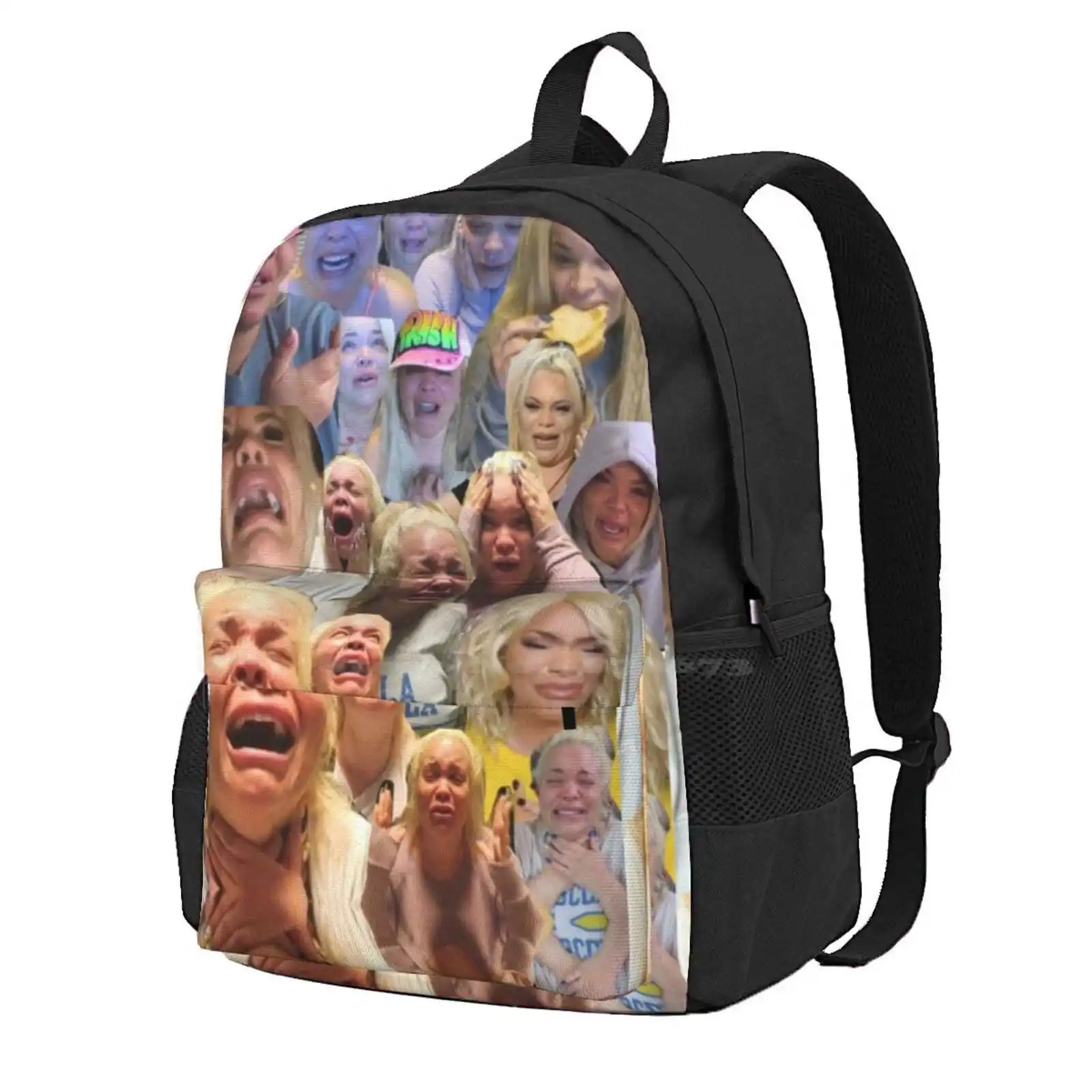 Trisha пастас плакать на ее кухонном полу коллаж горячая Распродажа школьный рюкзак