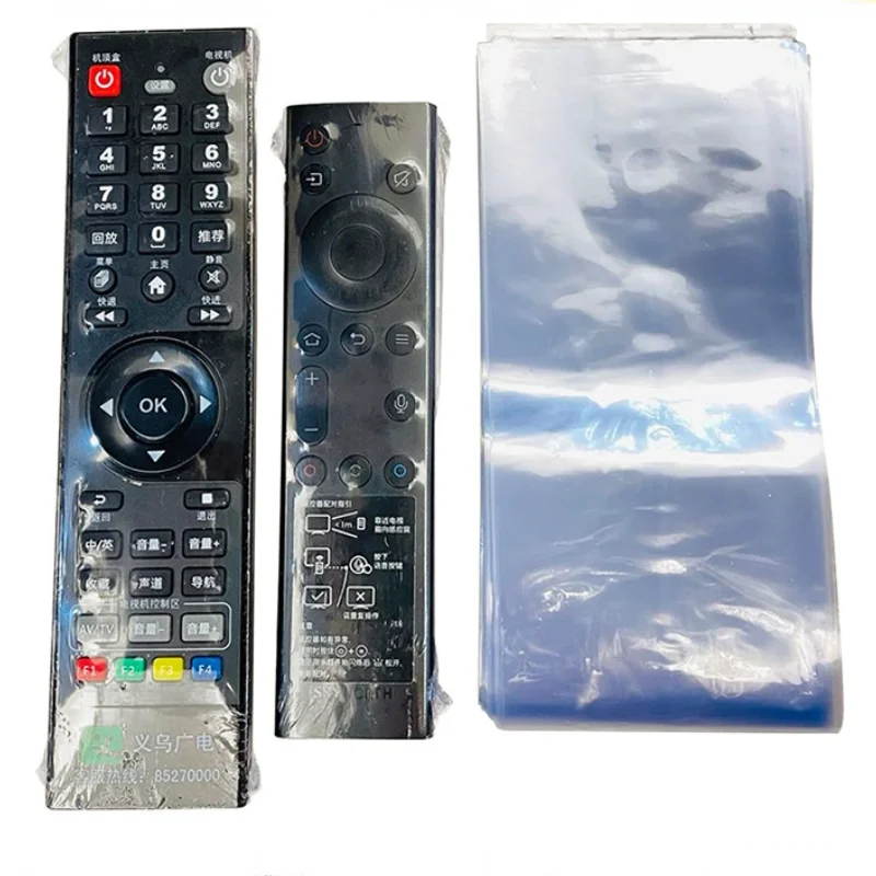 

50/100pcs Heat Shrink Films for TV/Conditioner Remote Control Dust-proof Protective Cover PVC Heat Shrinkable Bag