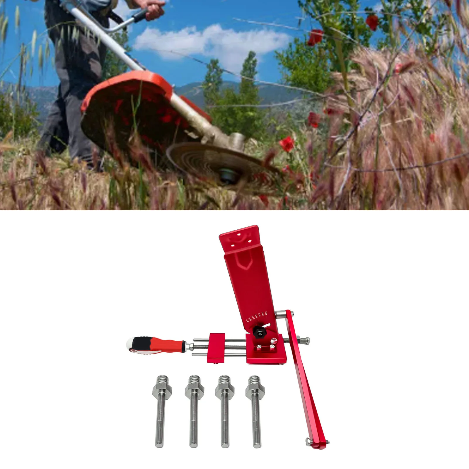 Газонокосилка лезвие точилка алюминиевый сплав набор инструментов для