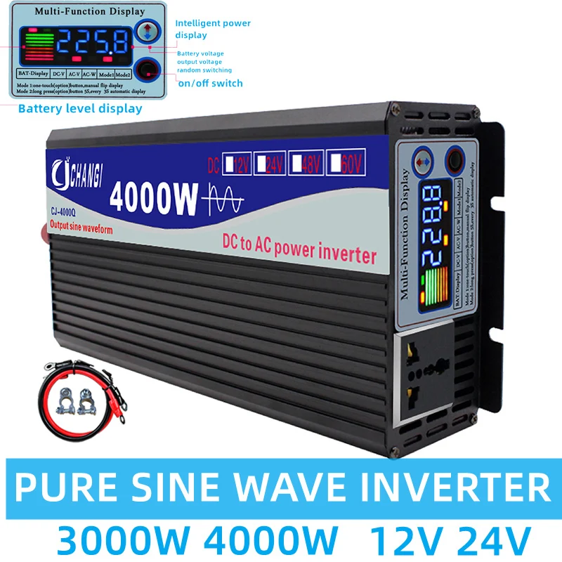 Pure Sine Wave Inverter 12v 220v 48v 110v 3000W 4000WInversor Voltage Transformer Power Converter Solar Inverter Pure Sine Wave Inverter 12v 220v 48v 110v 3000W 4000WInversor Voltage Transformer Power Converter Solar Inverter