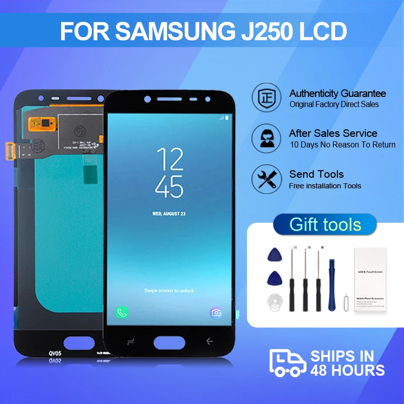 

1Pcs 2018 J2 Display For Samsung Galaxy J250 Lcd J250M J250F J2 Pro Screen Touch Digitizer Assembly Free Shipping With Tools