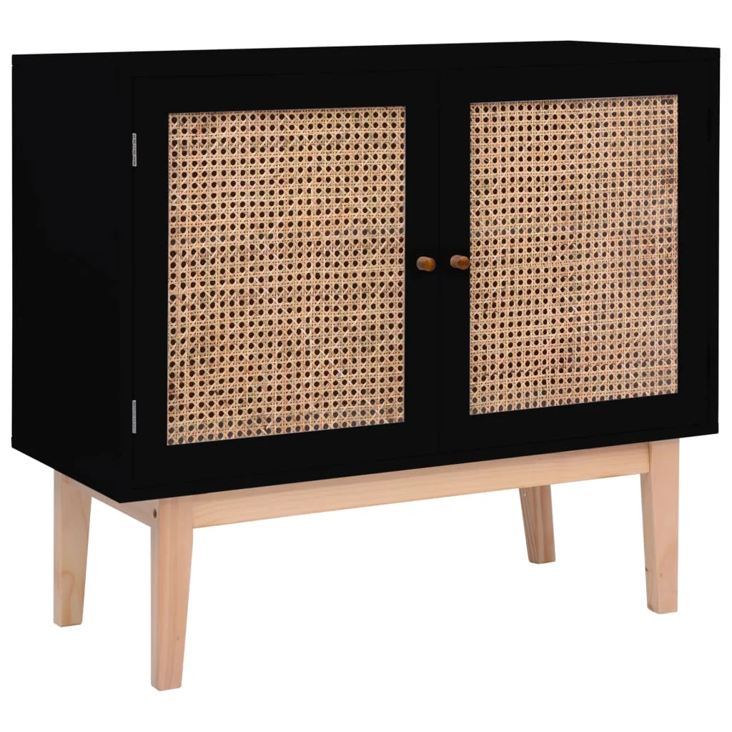 

Buffet Blanc 88,5x40x80 cm MDF et résine tressée