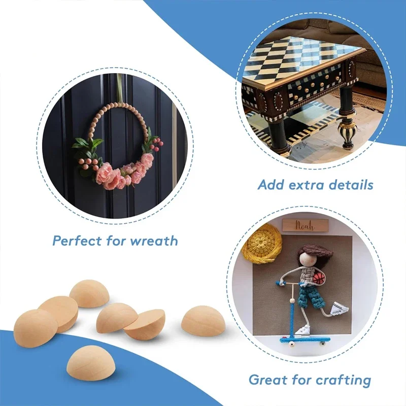 10 шт. 30 мм полудеревянные шарики необработанные круглые из натурального спилка