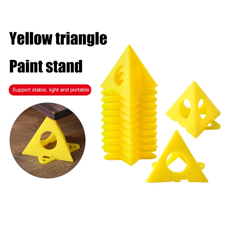 

10PCS Mini Paint Stands Tool Triangle Paint Pads Feet for Woodworking Carpenter Accessories Paint Pads Pyramid Stands Set