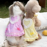cute pet dog dress summer maltese skirt small girl dogs clothing shih tzu chihuahua suit puppy costumes bichon outfit ropa perro