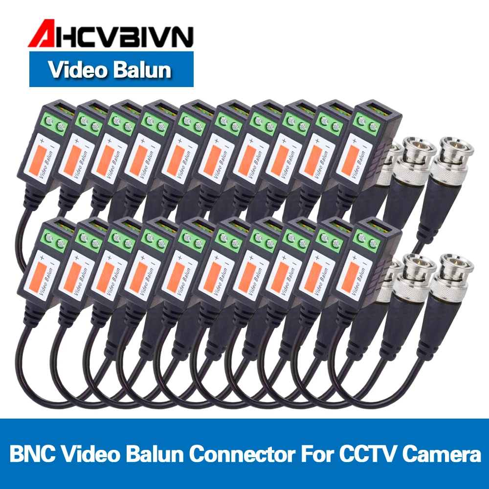 20 шт. (10 пар) Коаксиальная CAT5 камера видеонаблюдения Пассивный BNC Видео балун к UTP