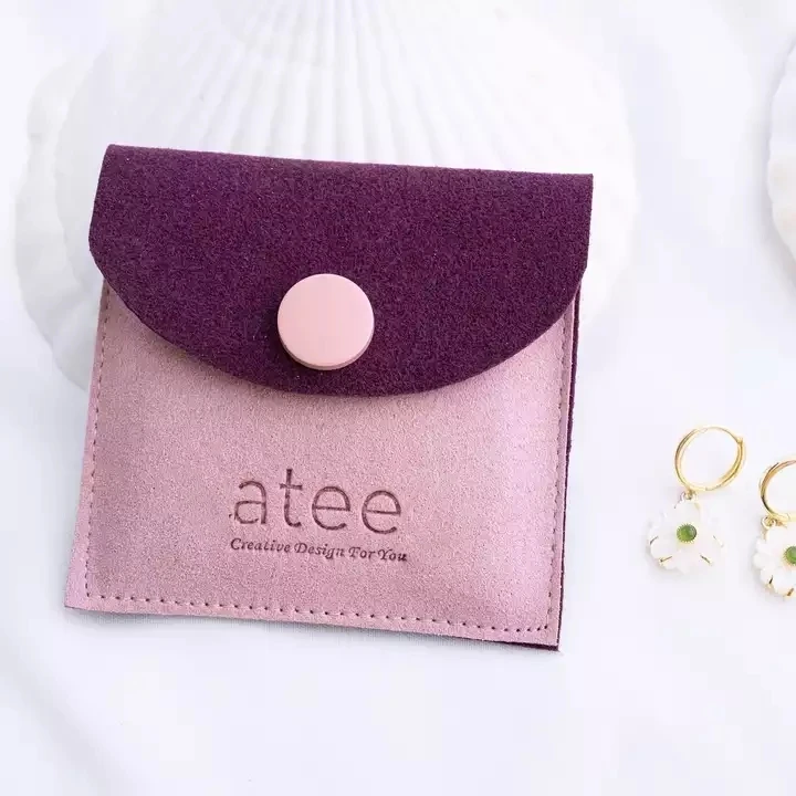 

100 шт., модные однотонные сумочки из бархатной замши и микрофибры для украшений