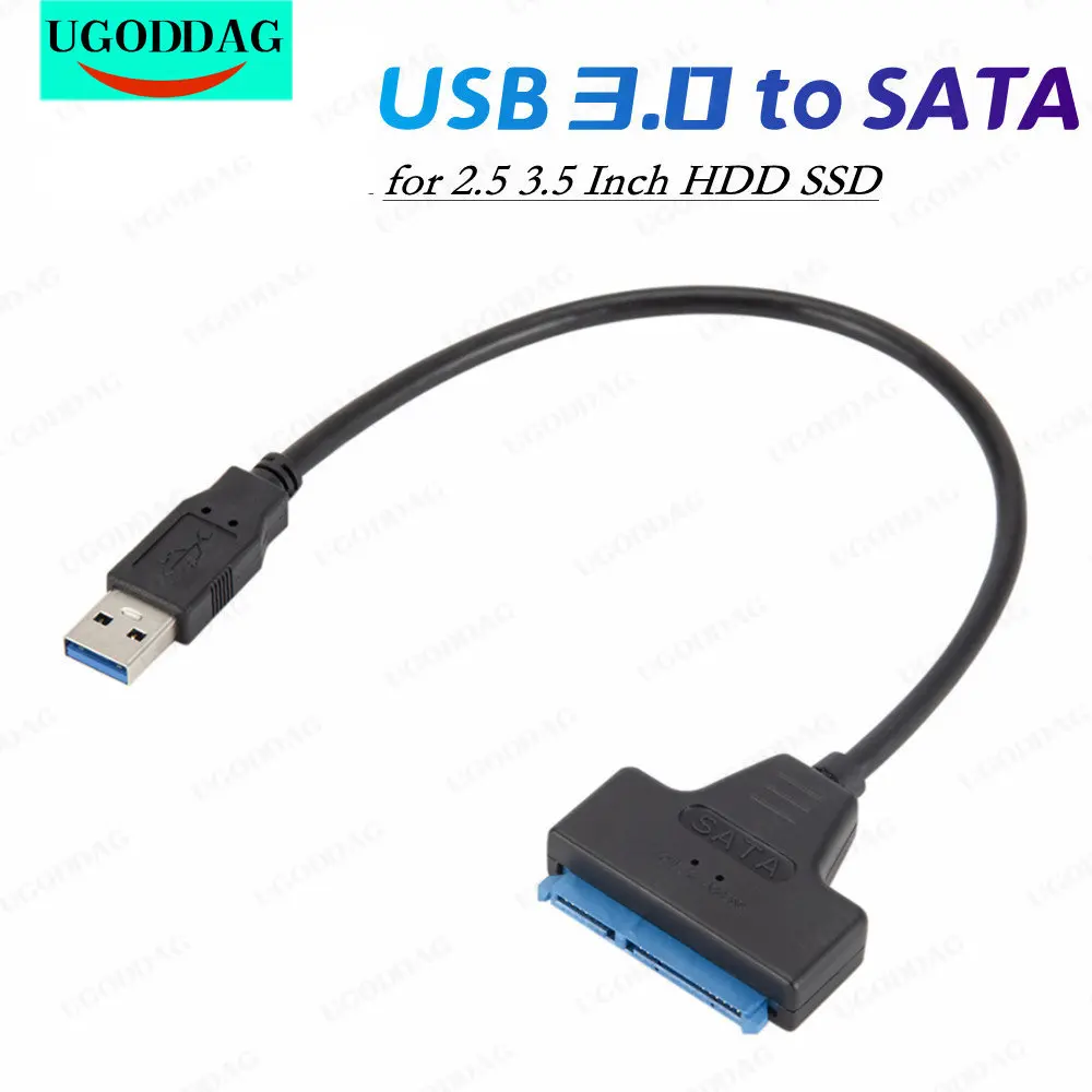 

USB 3.0 2.0 SATA 3 Cable Sata To USB 3.0 Adapter Up To 6 Gbps Support 2.5 Inch External HDD SSD Hard Drive 22 Pin Sata III Cable