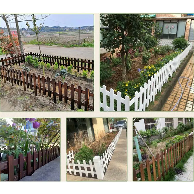 

Garden Fence Border 6pcs Removable Garden Trellis Retractable Wooden Fence Plant Support Climbing Lattice Outdoor Decoration