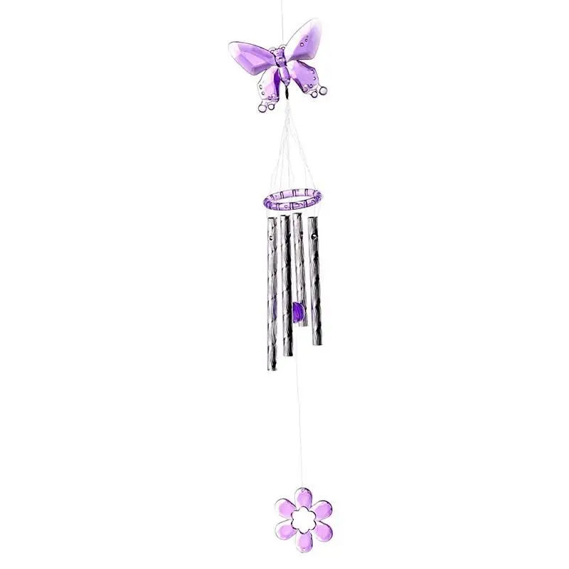 

Yard Wind Chime Butterfly Garden Home Decor Metal Tubes Outdoor Healthy 40cm Plastic Necessary Love Safe Mascot