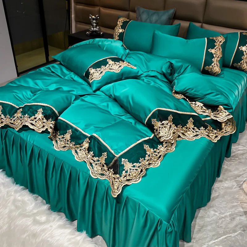 Летний комплект из четырех предметов тенселя юбка ледяного шелка простыня