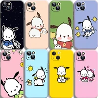 pochacco cartoon phone case for iphone 11 13 pro max 8 plus 7 8 6 6s xs xr xs max 12 pro silicone case gift soft dog back cover