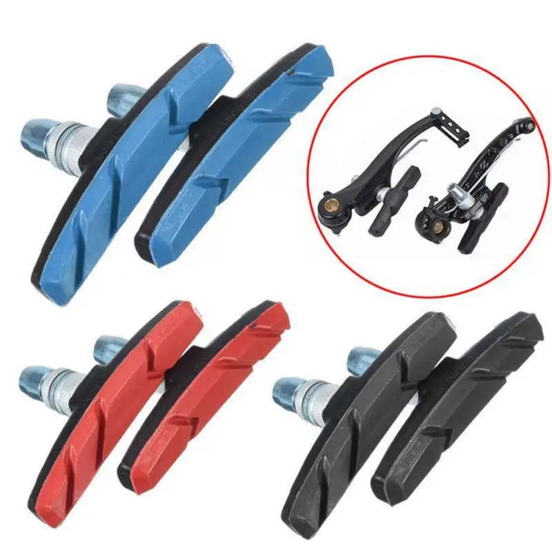 MTB Road Mountain Bike Brake pads Bicycle Braking V-Brake Holder Shoes Rubber Blocks Durable Cycling Equipment Bike Accessories